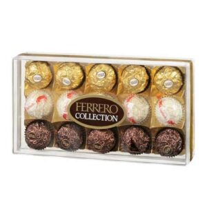 A box of ferrero collection chocolates