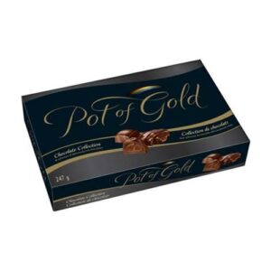 A box of pot of gold chocolates