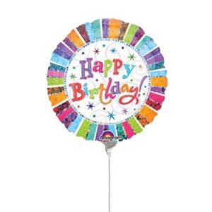 A colorful birthday balloon with the words " happy birthday ".