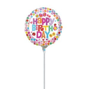 A balloon that says happy birthday day